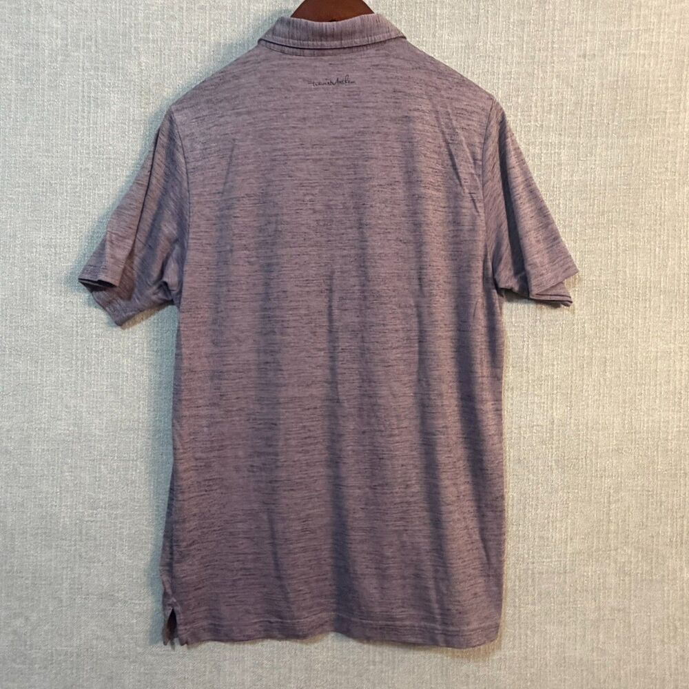Travis Mathew Polo Shirt Mens M Purple The Heater Golf